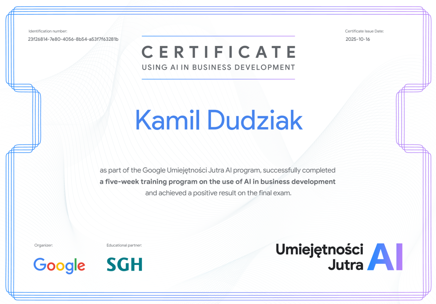 Google AI certificate